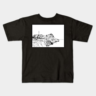 Rock of Gibraltar (Black and white) Kids T-Shirt